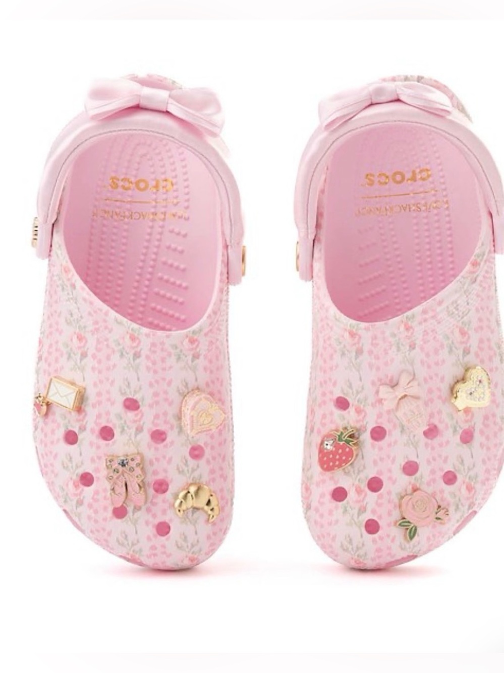 NEW…LoveShackFancy Kids' Pink Floral Classic Clog - Picture 2 of 8